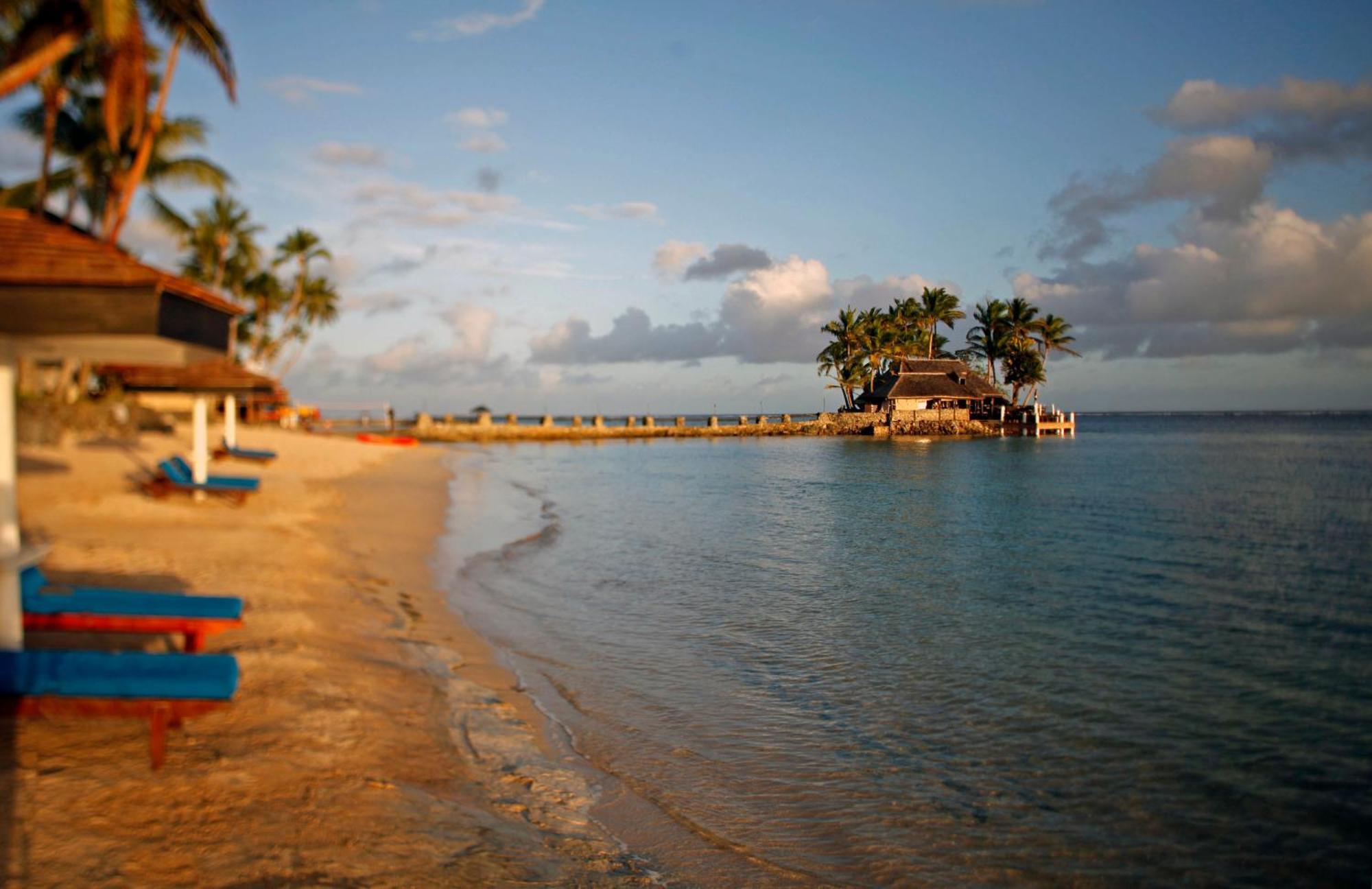 The Warwick Fiji Hotel Korolevu  Exterior photo Sunset at the beach
