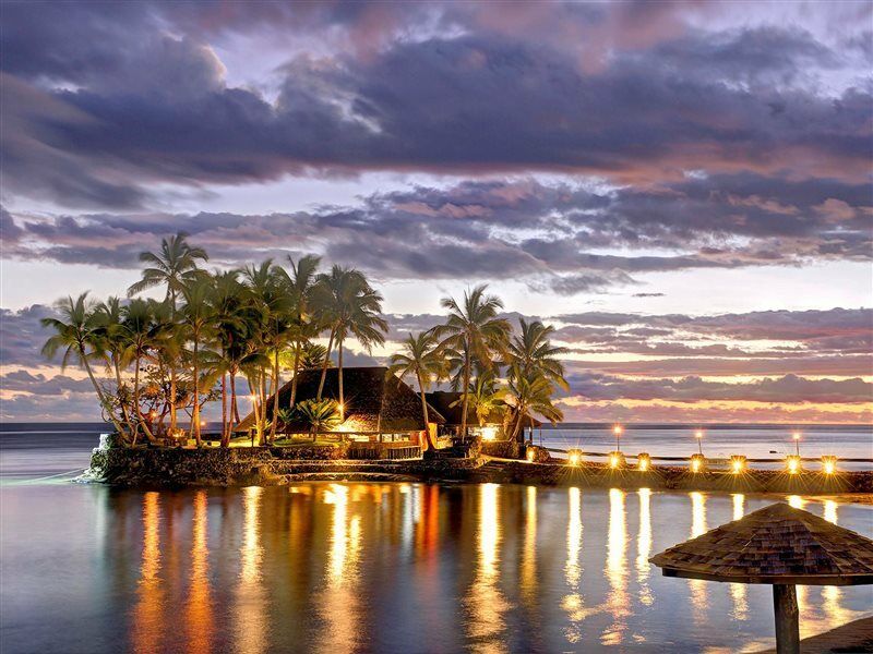 The Warwick Fiji Hotel Korolevu  Exterior photo Sunset at the Sheraton Resort